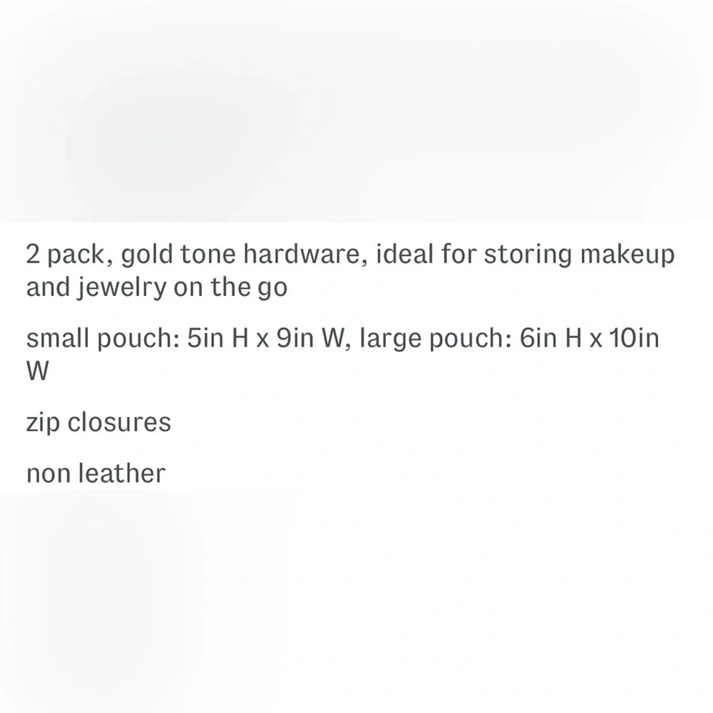 Kendra Scott 2 Piece Cosmetic Bag Set